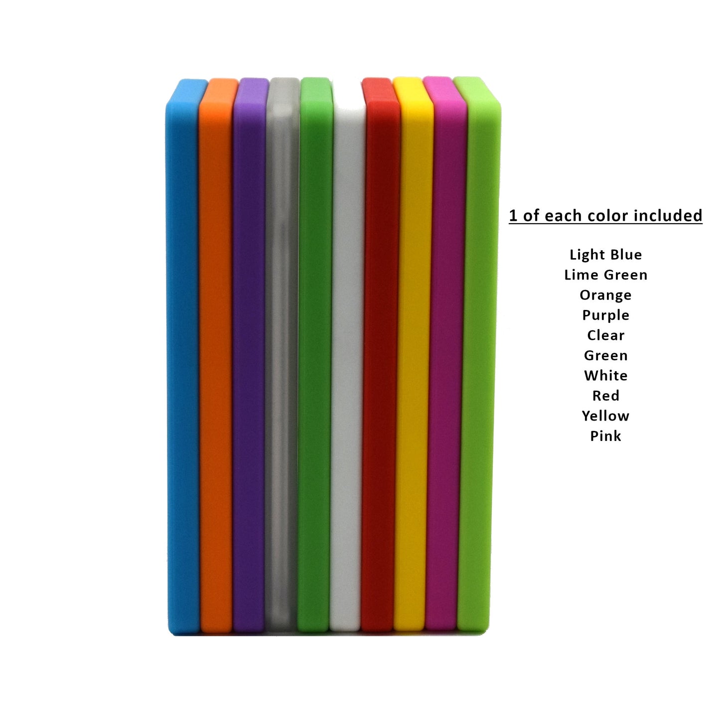10pk PSA Slab Guards for Standard Graded PSA Slabs 12 Colors - Exact Fit, Matte Finish