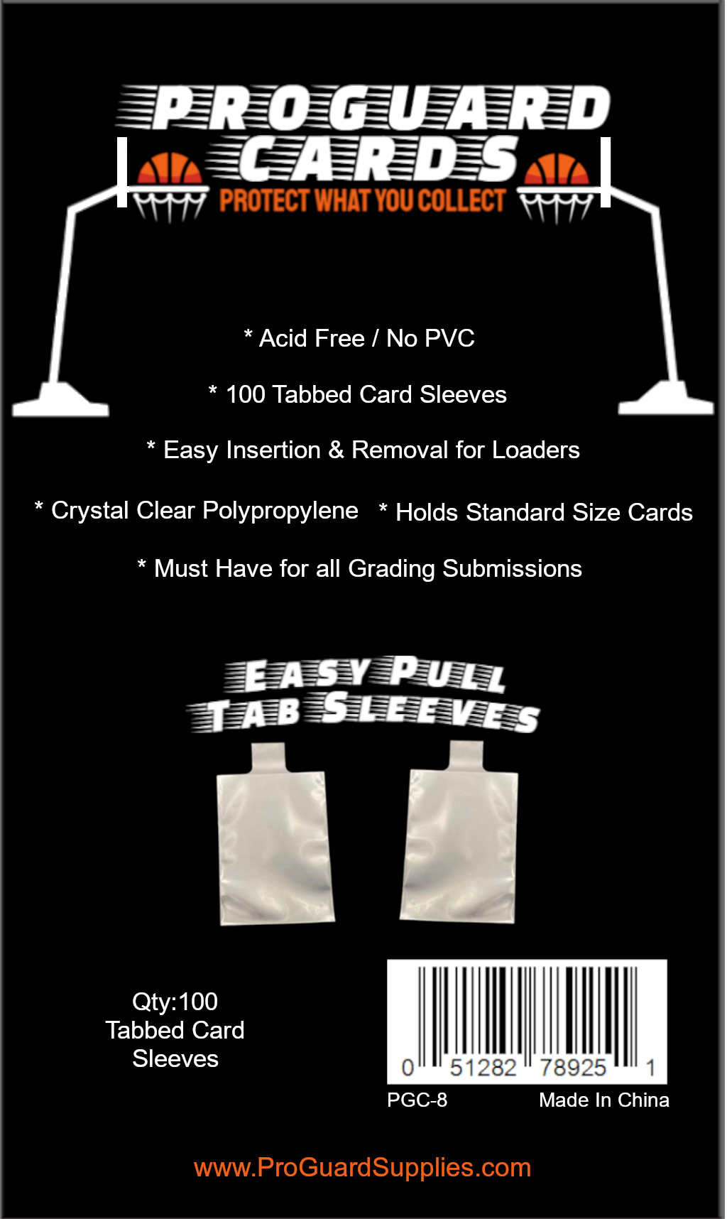 Easy Pull Tabbed Card Sleeves for Top Loaders & Semi Rigid Holders