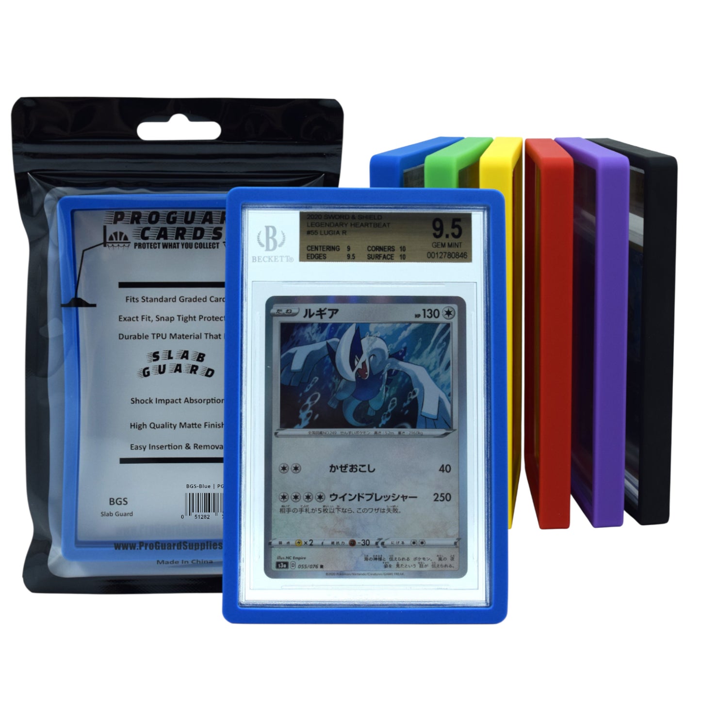 BGS Slab Guard for Standard Graded BGS Slabs 7 Color Options or MultiColor - Exact Fit, Matte Finish