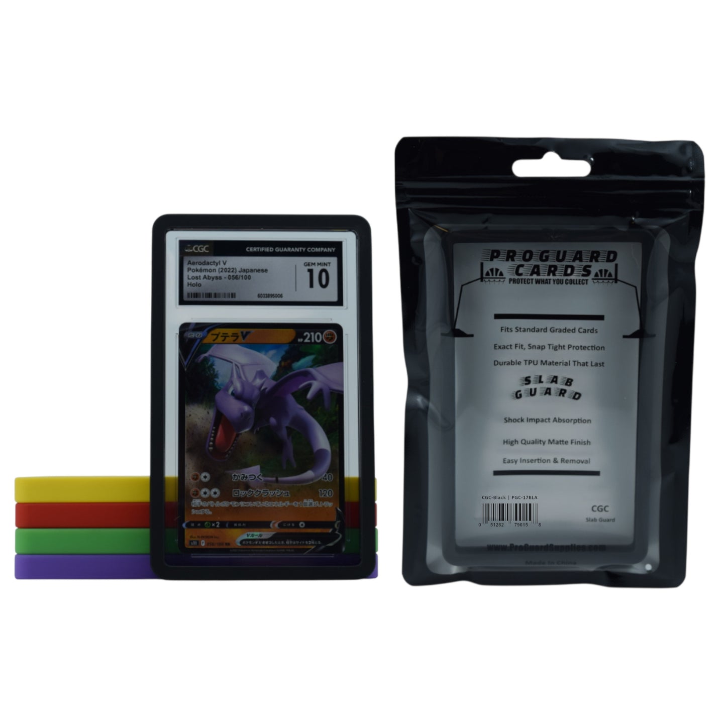 CGC Slab Guard for Standard Graded CGC Slabs 5 Color Options or Multicolor - Exact Fit, Matte Finish