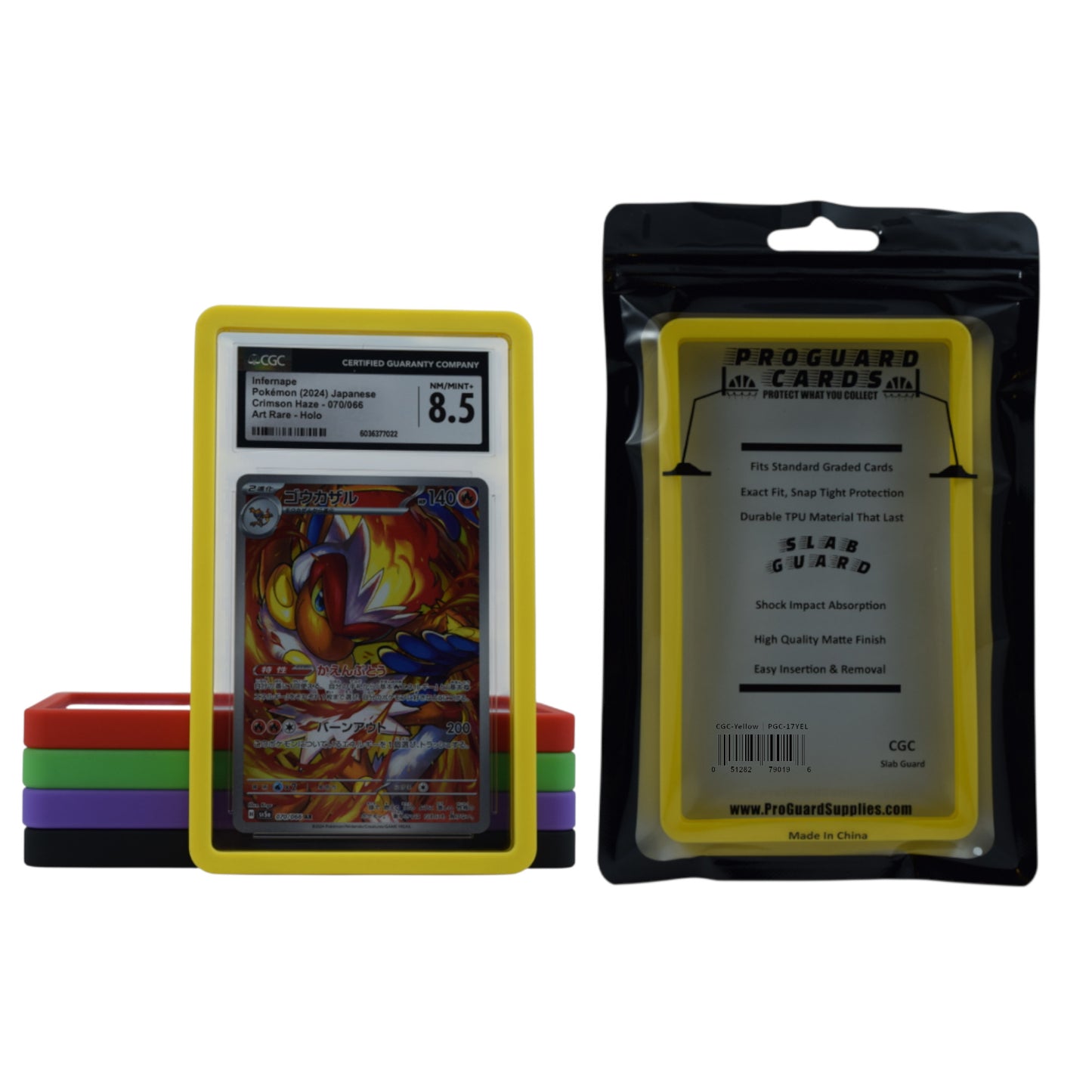 CGC Slab Guard for Standard Graded CGC Slabs 5 Color Options or Multicolor - Exact Fit, Matte Finish