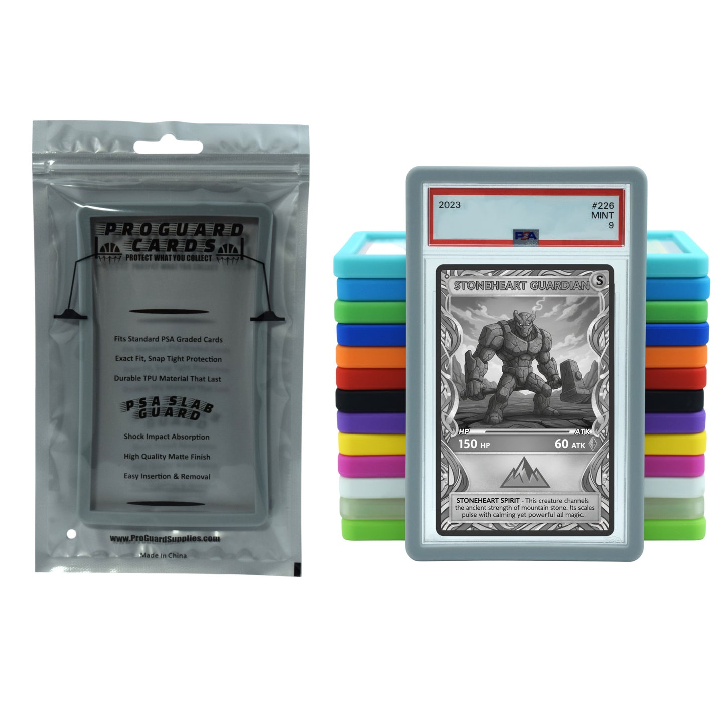 PSA Slab Guard for Standard Graded PSA Slabs 14 Colors - Exact Fit, Matte Finish