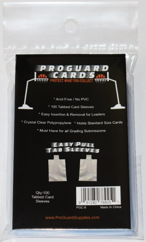 Easy Pull Tabbed Card Sleeves for Top Loaders & Semi Rigid Holders PROGUARD CARDS Easy Pull Tabbed Card Sleeves for Top Loaders & Semi Rigid Holders PROGUARD CARDS
