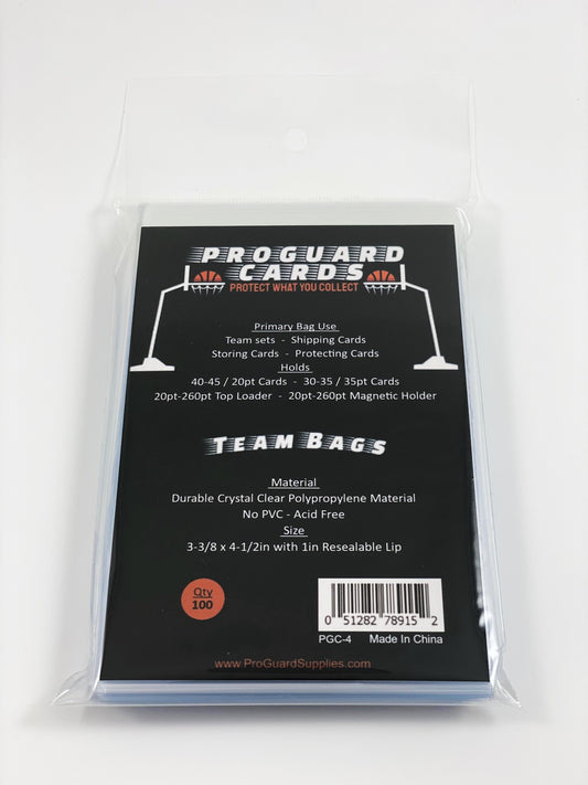 Team Bags for Team Sets Top Loaders & Magnetic Mold Holders