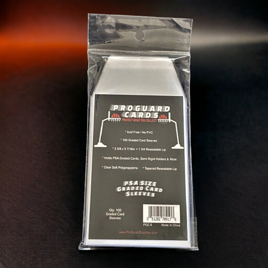 1000 Graded Card Sleeves Perfect Snug Fit for PSA Slabs & More Resealable Lip