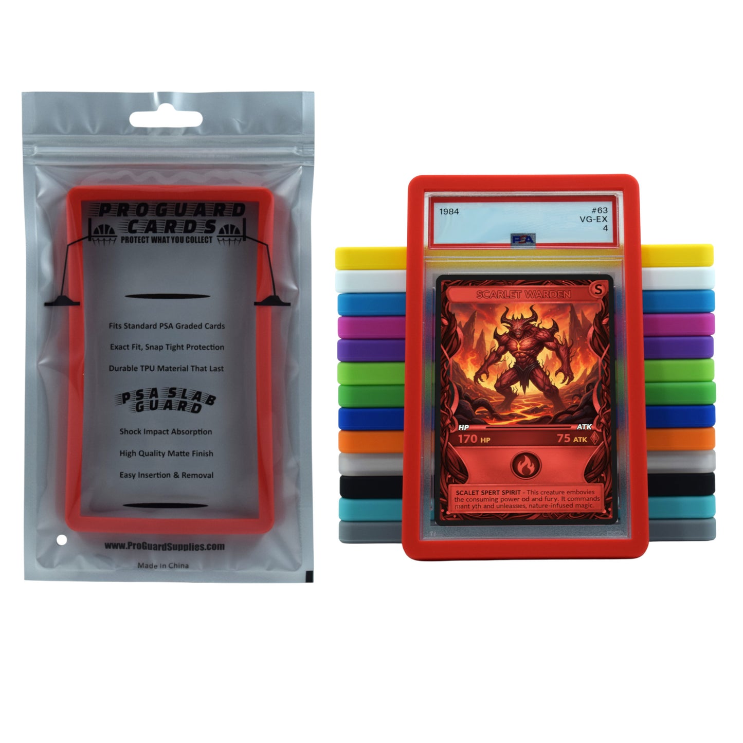 PSA Slab Guard for Standard Graded PSA Slabs 14 Colors - Exact Fit, Matte Finish