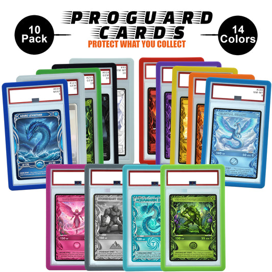 10pk PSA Slab Guards for Standard Graded PSA Slabs 14 Color Options - Exact Fit, Matte Finish