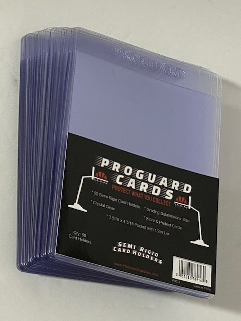 50 Semi-Rigid Card Holders PSA BGS Grading Submission Holders & Storing Cards